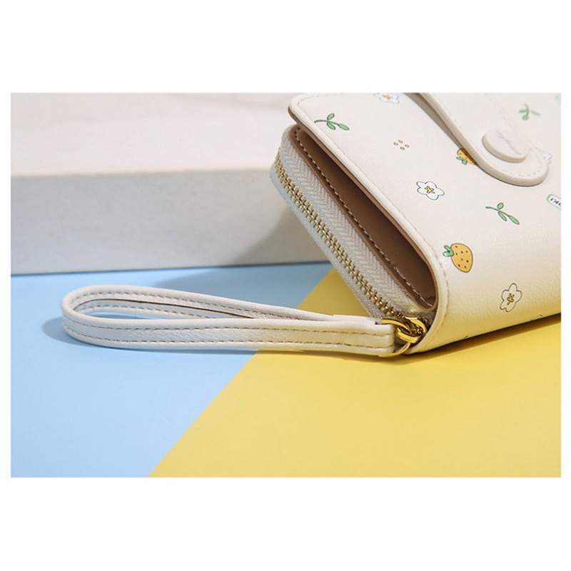 Ví nữ mini cầm tay da PU cao cấp Hình in đẹp và phong cách Ví Ngắn