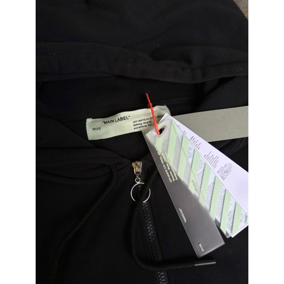 Áo Hoodie Zip Off White Gradient Phối Màu Chất Áo Nỉ Bông Chính Phẩm Dày Dặn 800-900 gram Form Âu