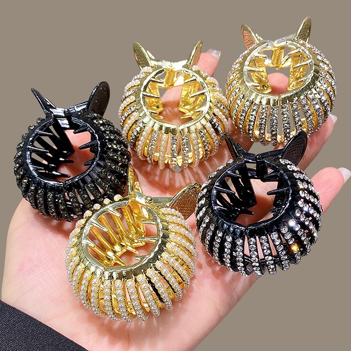 Kẹp Tóc Kim Loại Đính Đá Lấp Lánh Thời Trang Cho Nữ