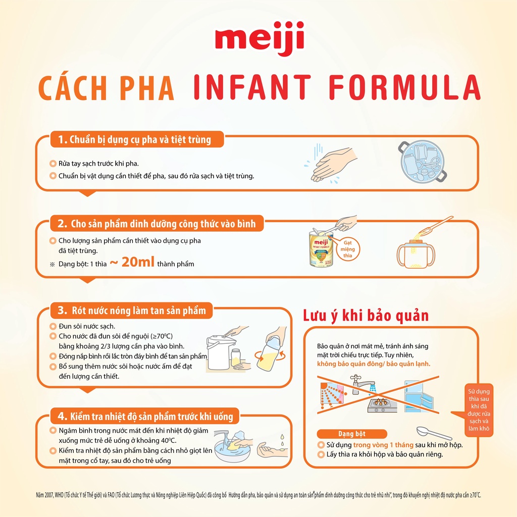 Sữa Meiji Infant Formula cho bé từ 0-12 tháng 800g