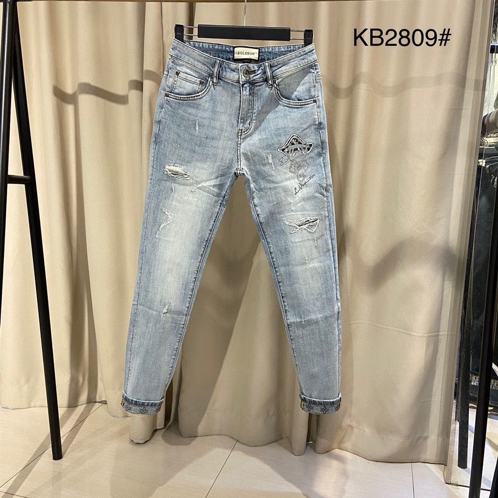 HÀNG CAO CẤP Quần Bò Nam, Quần Jean Nam Đính Đá 𝕃𝕍 - 𝕂𝔸ℝ𝕃