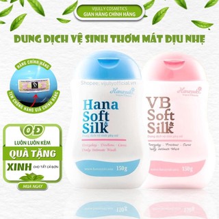 Dung dịch vệ sinh phụ nữ VB Hana Soft Silk chính hãng Hanayuki, kháng khuẩn, thơm lâu, se khít vùng kín, hết nấm ngứa