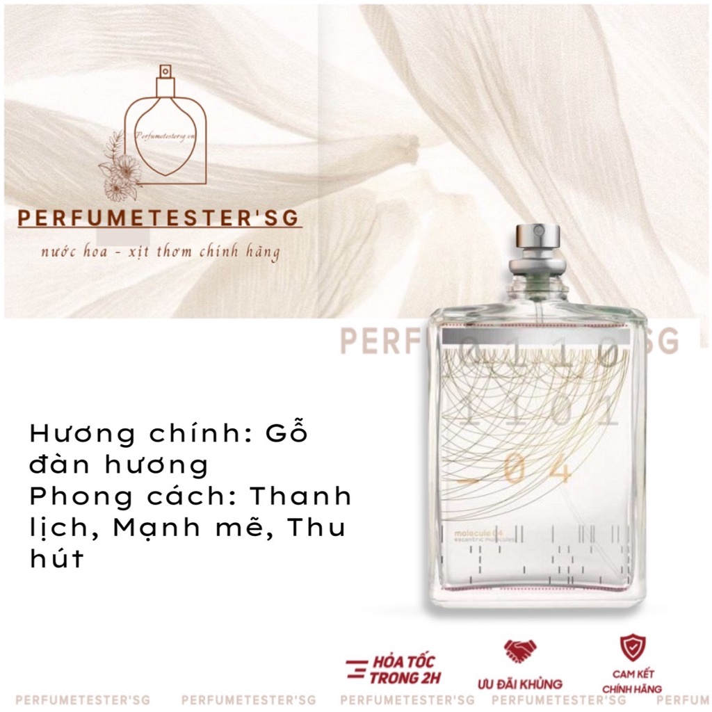 [ᴀᴜᴛʜᴇɴᴛɪᴄ] Nước hoa unisex Escentric Molecules Molecule 04 -𝒑𝒆𝒓𝒇𝒖𝒎𝒆𝒕𝒆𝒔𝒕𝒆𝒓