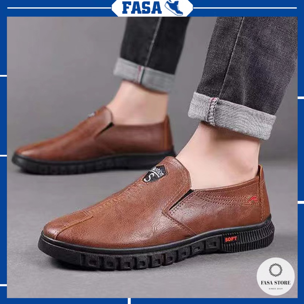 Giày lười nam kiểu dáng thời trang lịch lãm và tinh tế hàng cao cấp 2 màu FASA STORE