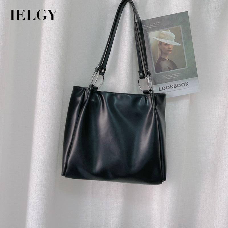 IELGY Túi Đeo Chéo Màu Trơn Sức Chứa Lớn Cao Cấp Thời Trang Dành Cho Nữ