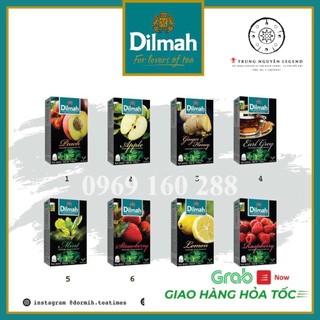 Trà dilmah hương dâu , đào ,bạc hà - hộp 20 túi lọc