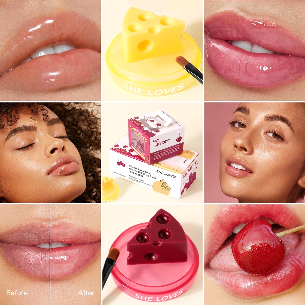 Bộ Son Dưỡng Môi Chiết Xuất Phô Mai Giúp Nuôi Dưỡng Và Phục Hồi Đường Viền Môi