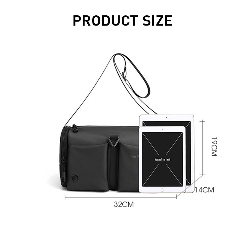 Túi Đeo Chéo Thể Thao Cỡ Lớn Bằng nylon Thời Trang Cho Nam