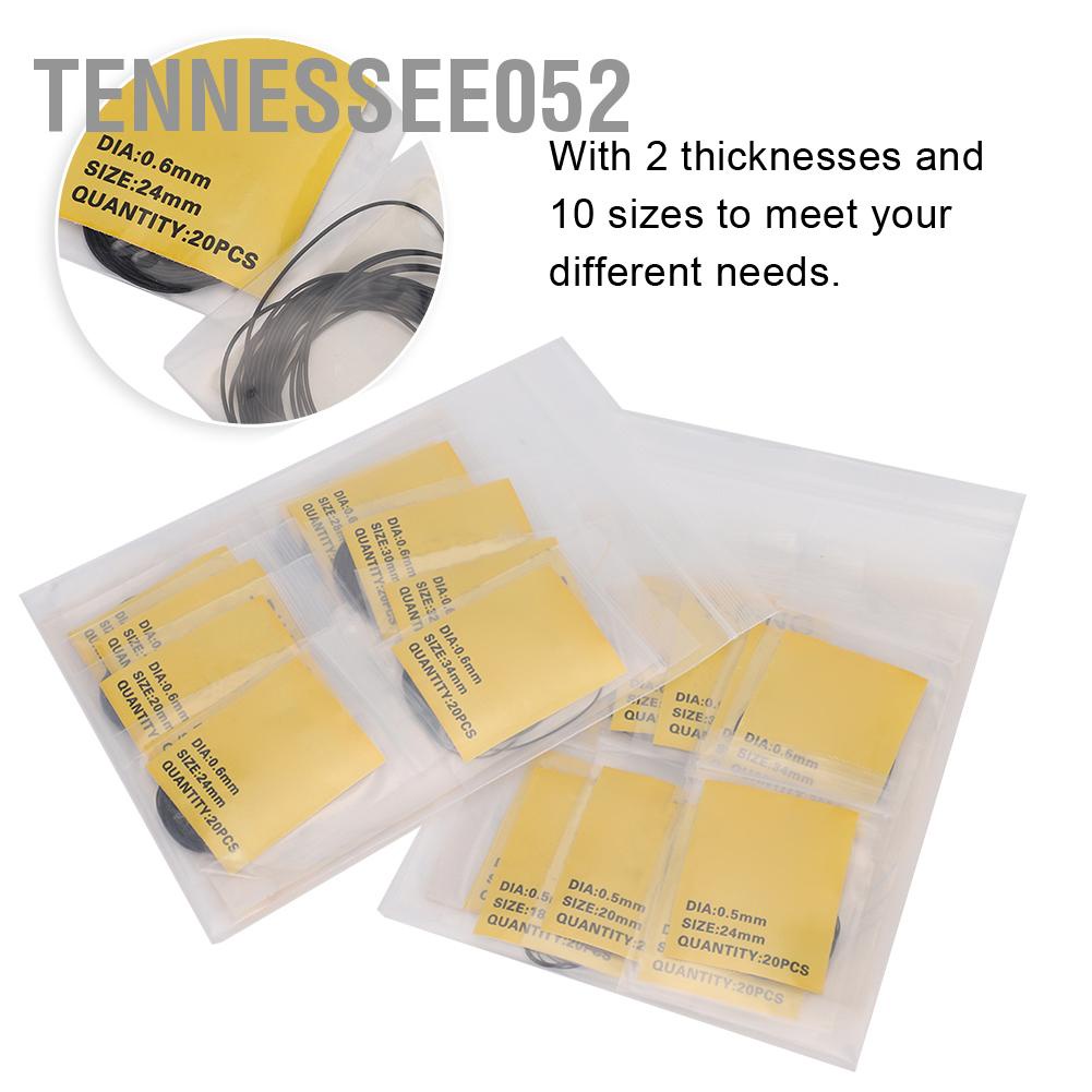 Tennessee052 Đồng hồ 16mm-34mm Vòng đệm cao su O Ring Mặt sau niêm phong Phụ tùng (0 5mm 0 6mm)
