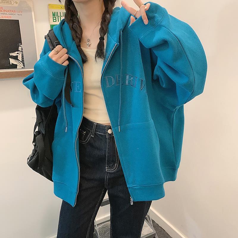 Áo Hoodie Cotton Mỏng Tay Dài Có Khóa Kéo Phong Cách Mới