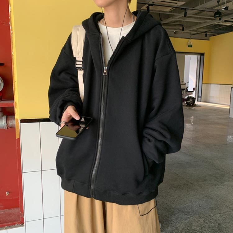 Áo hoodies zip Hoodie Nam Size lớn Form Thoải mái Hoodie có khóa Áo dài tay Có mũ trùm đầu