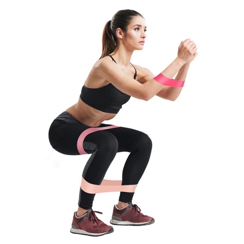 Dây đai kháng lực giúp rèn luyện sức khoẻ chất liệu cao su đàn hồi cao hỗ trợ tập yoga/gym