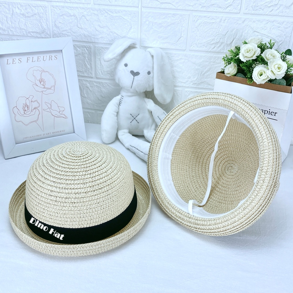 Nón Cói Mũ Cói Cho Bé Trai Bé Gái Phong Cách Hàn Quốc Từ 2 3 4 Tuổi Vòng Đầu 51cm 6221 - Dino Hat