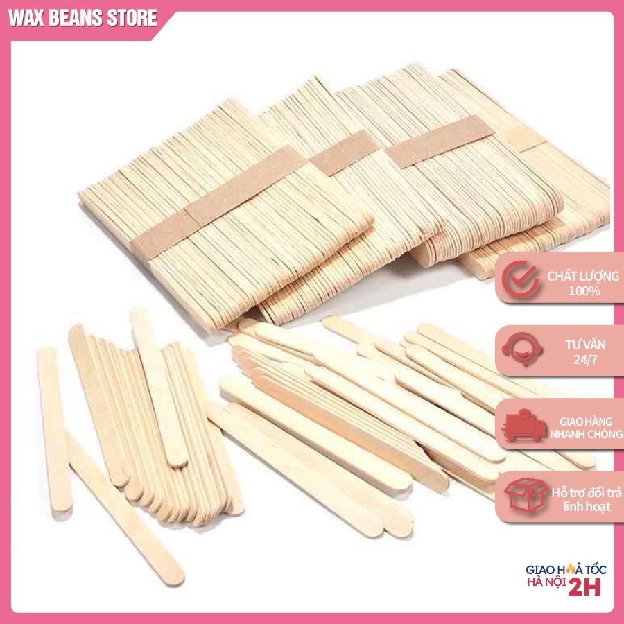 Que gỗ loại 1 tổng kho Wax Beans - Que Gỗ quét sáp wax, tẩy lông, làm đẹp, loại 1 to mịn sản phẩm thông dụng