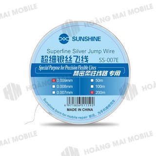 Dây đồng câu mạch sunshine ss-007e cỡ 0.007 và 0.009mmx200m tráng bạc