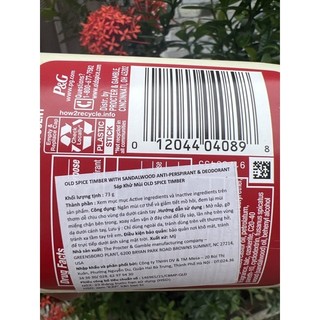 sáp khử mùi old spice timber 73g(hàng có tem CTY)