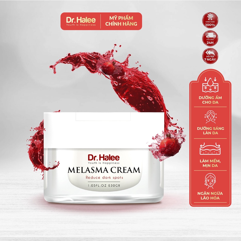 Kem nám Dr.Halee Melasma Cream 30g dưỡng ẩm ngừa tàn nhang