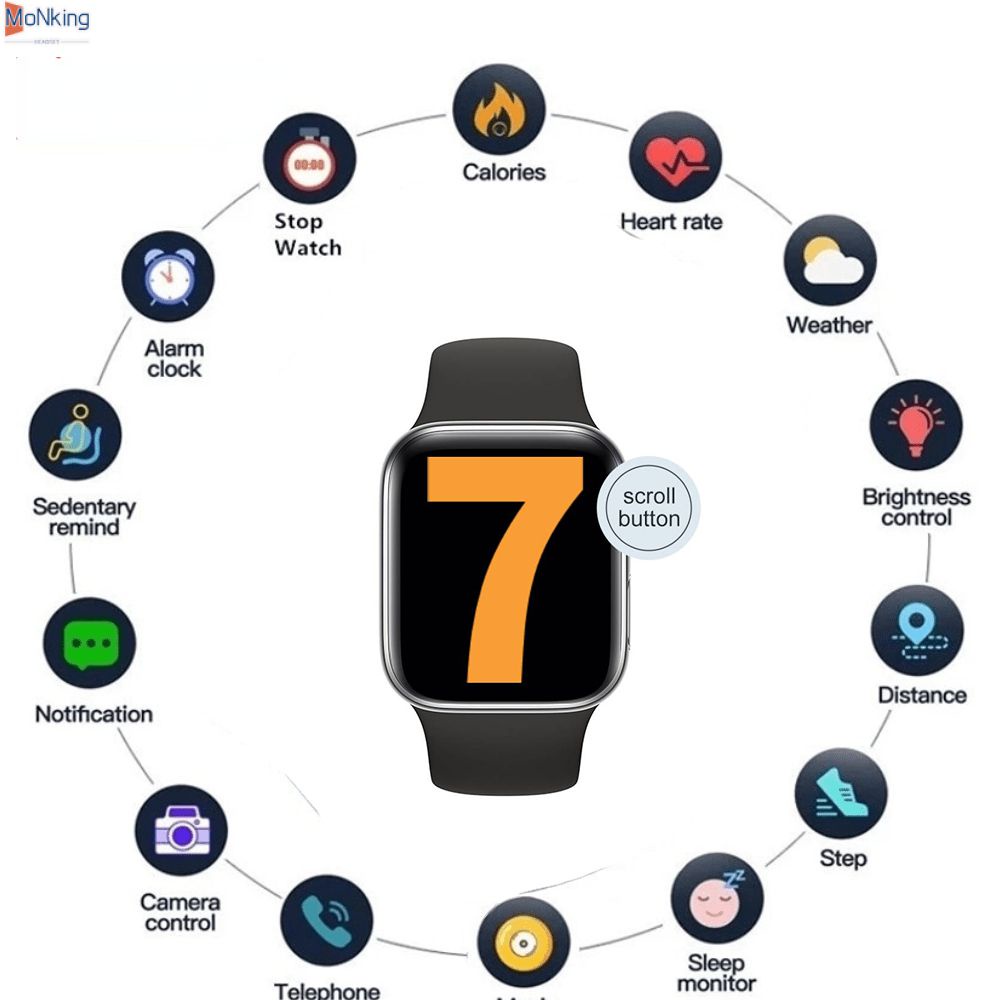 Mới IWO 13 I7 Pro Max Đồng Hồ Thông Minh Smart Watch Series 7 Cuộc Gọi Bluetooth Cho Hỗ Trợ Nhiều Ngôn Ngữ ^ MK ^