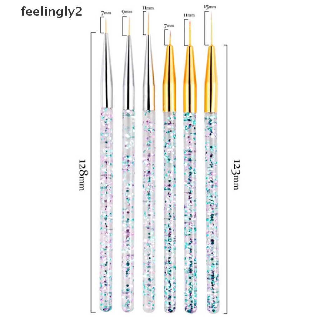 Set 3 Cọ Vẽ Trang Trí Móng Tay Nghệ Thuật Bằng Acrylic