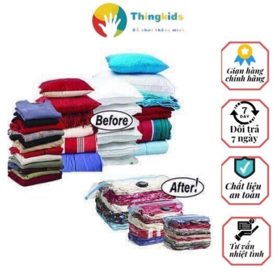 Bộ 8 Túi Hút Chân Không Đựng Quần Áo Kèm Bơm - Thingkids