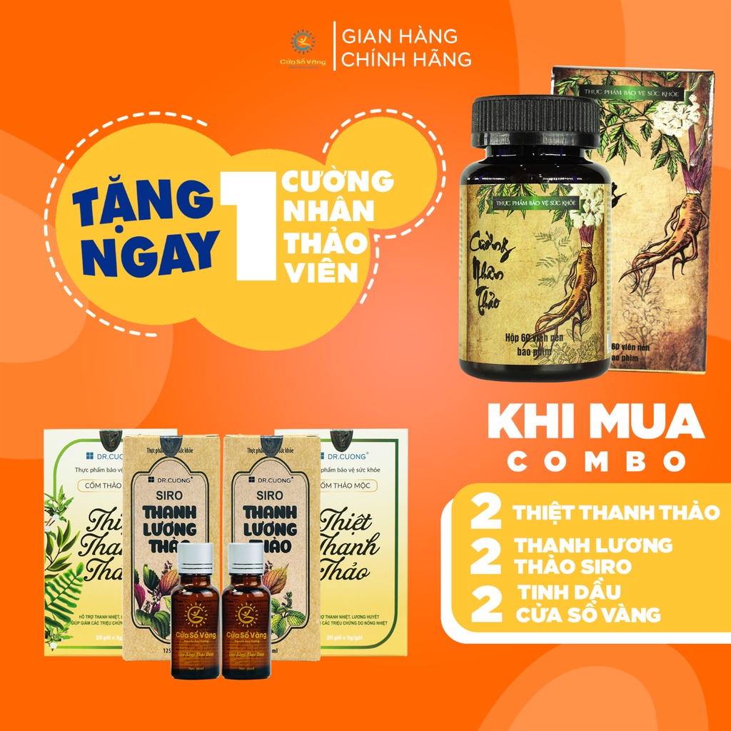 Combo Bảo Vệ Sức Khoẻ 17 (2 Thiệt Thanh Thảo, 2 Thanh Lương Thảo Siro, 2 Tinh Dầu) – TẶNG 1 Cường Nhân Thảo Viên