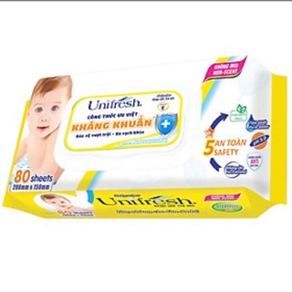 Khăn ướt Huggies 64 miếng, Unifresh 80 miếng