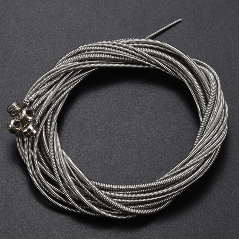 Bộ 4 Dây Đàn Guitar Bass Bằng Thép Không Gỉ Mạ Bạc