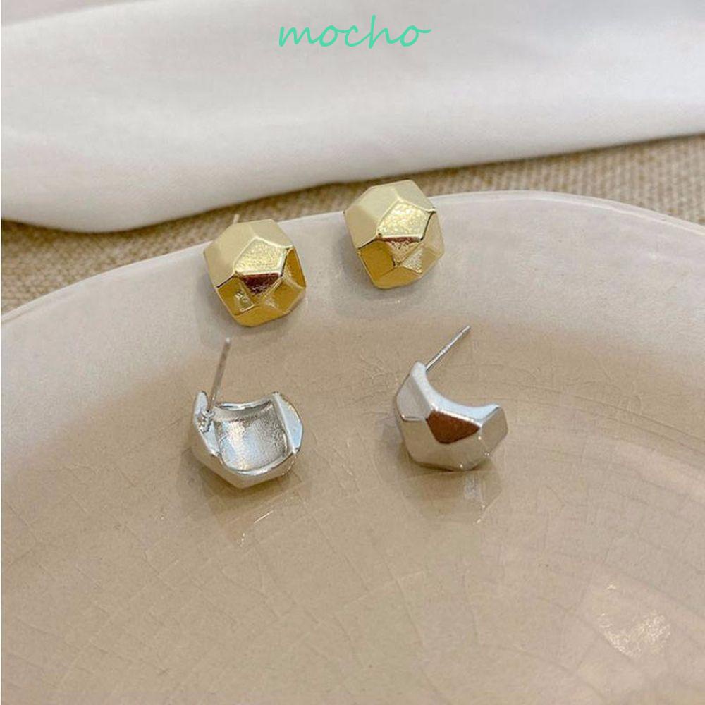 Mocho Khuyên Tai Hợp Kim Ba Chiều Hình Học Ba Chiều Phong Cách Pháp Ngọt Ngào Tinh Tế Cho Nữ