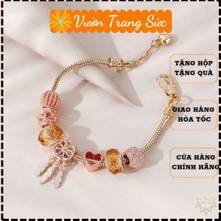 Vòng tay nữ bạc S925 - Lắc tay bạc nữ S925 gắn charm nắm bắt giấc mơ Pann Dream dễ thương Vườn Trang Sức VT35