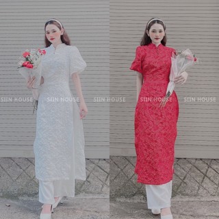 [Ảnh thật] SÉT ÁO DÀI GẤM TAY PHỒNG