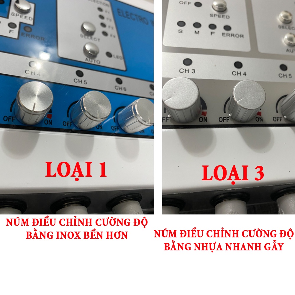Máy điện xung trung tần 10 cổng kèm nhiệt cao cấp