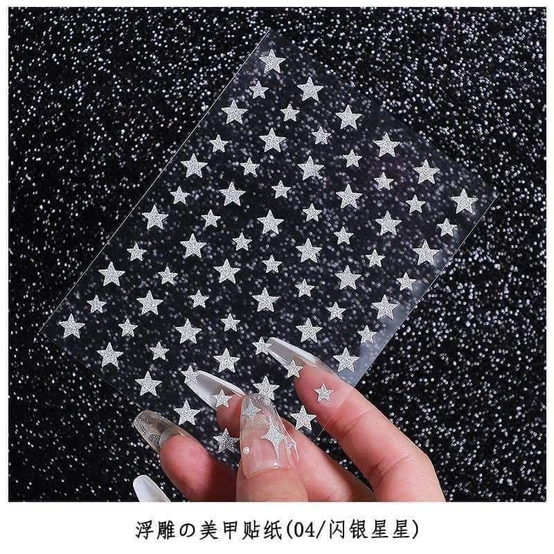 Sticker nhũ flash siêu sáng - Sticker dán móng tay