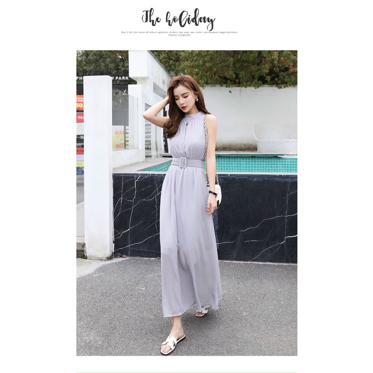 váy đầm dài váy đầm maxi nữ chất chiffon cao cấp loại 1 kèm nịt vải rời sang trọng có size M,L,XL
