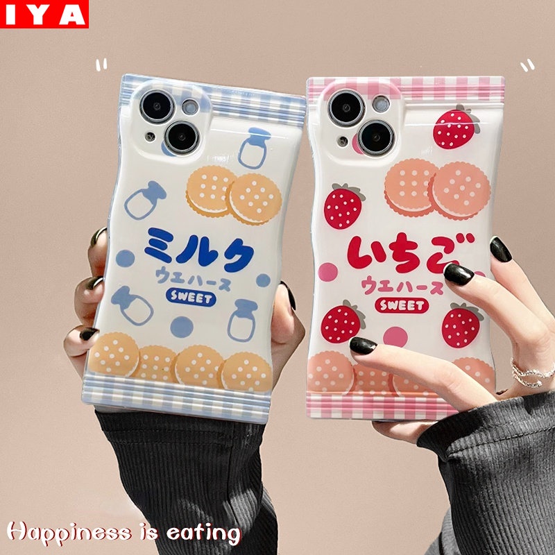 Cute Case Redmi Note 11S 11 Pro Redmi 10C 10A 9C 9T 9A Note 10 5G Note 10S Note 9 Note8 Poco X3 Pro NFC Goodie Bag Milk Biscuit Phone TPU Phone Case Cover