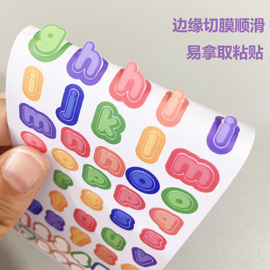 Miếng Dán Nút Bàn Phím Máy Tính / Laptop Họa Tiết Hoạt Hình Màu Trắng Đen Chống Thấm Nước