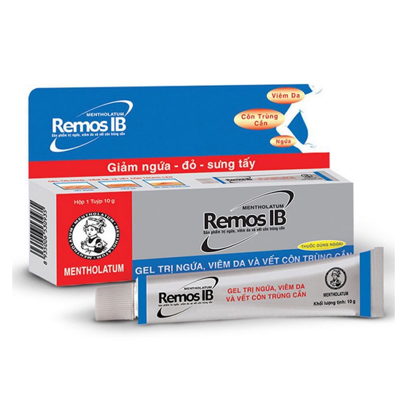 Gel Remos IB Rohto giúp giảm ngứa, viêm da, vết côn trùng cắn 10g