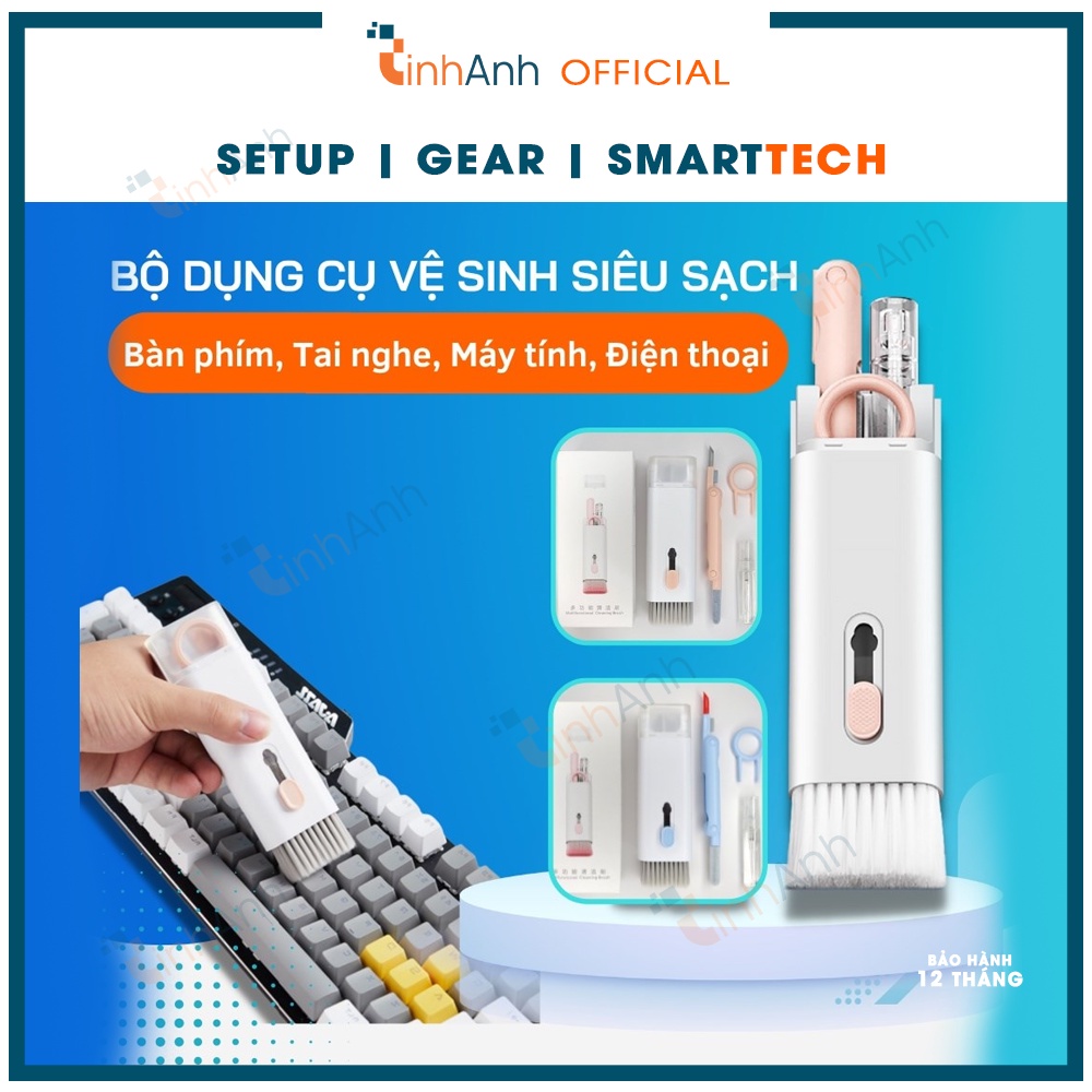 Bộ Dụng Cụ Vệ Sinh Bàn Phím Máy Tính Tai Nghe Đa Năng 7 Trong 1 Siêu Tiện Lợi Nhỏ Gọn Dễ Dàng Đem Theo
