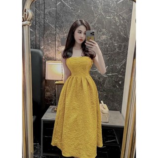 [New Sales 2024] Đầm thời trang nữ mặc đi chơi chất gấm 2 dây có mút ngực dáng maxi có bóp eo xinh đẹp
