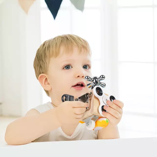 Busy cube cục gỗ bận rộn - Bộ đồ chơi giáo dục sớm đa chức năng busy cube