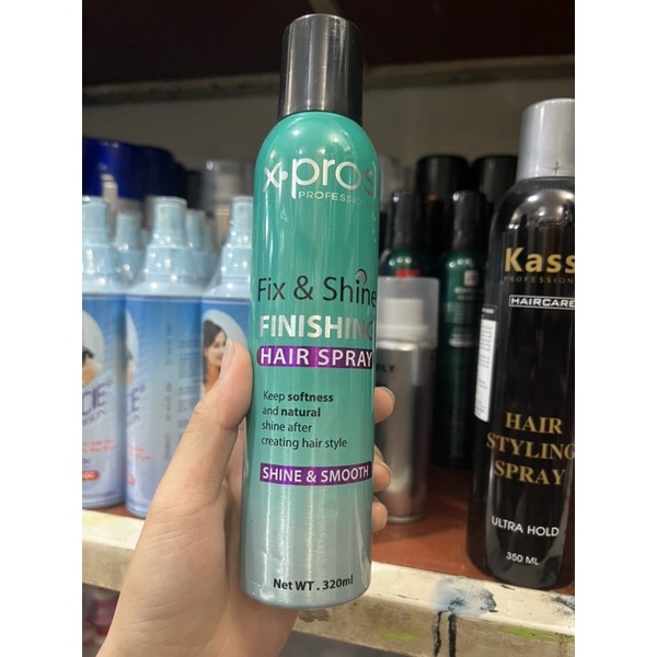Keo xịt bóng tóc kasi 350ml & xpro  320 giữ nếp nhẹ siêu bóng