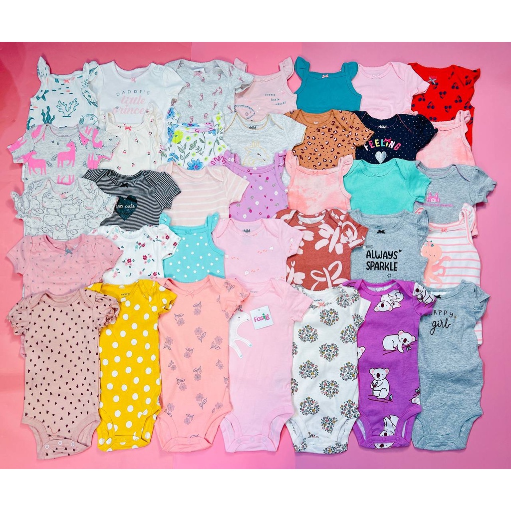 Set 5 Bodysuit Tay Ngắn Bé Gái - Combo ngẫu nhiên