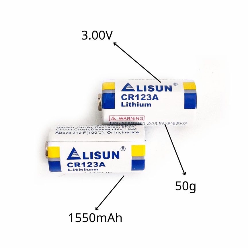 [1 Viên] Pin CR123A 3V Lithium CR123A 3V Hãng Lisun