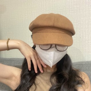Mũ beret nồi da lộn có lưỡi trai