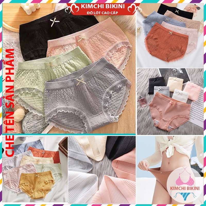 Quần lót cotton nữ vải mềm ôm bụng nâng mông KIMCHIBIKINI Quần chip muji nhiều mẫu mã đa dạng được chị em thường dùng