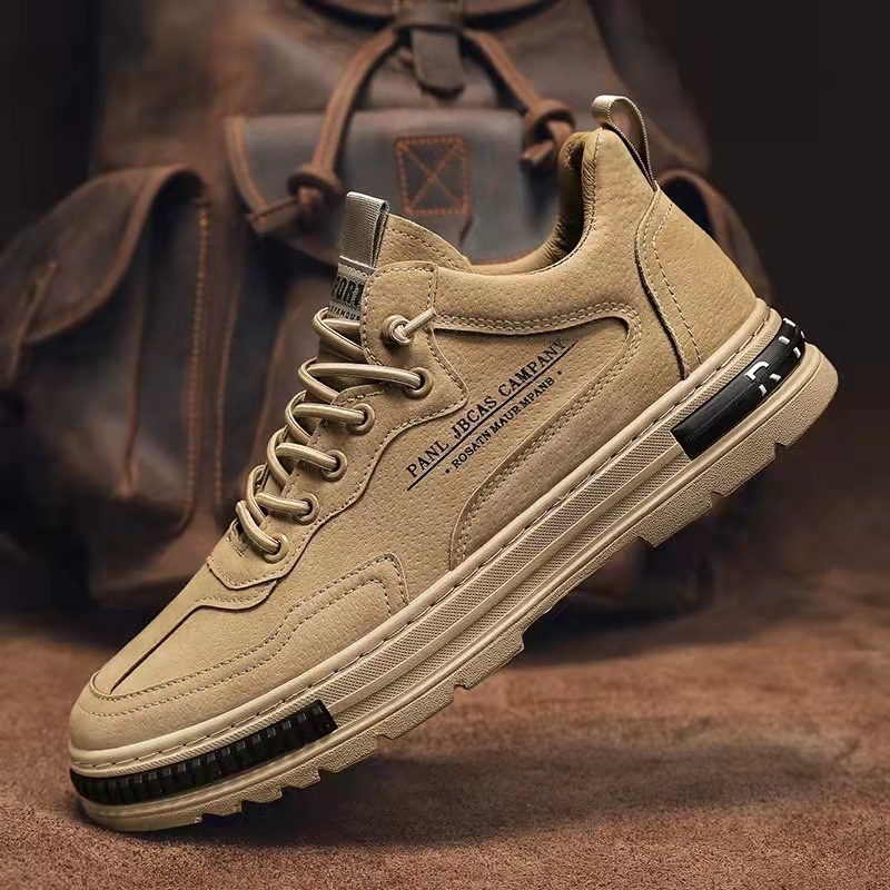 Giày Sneakers thể thao nam chất liệu da cao cấp RIUOH, phong cách năng động, đế cao su đúc êm ái