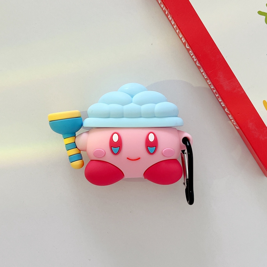 Vỏ Bảo Vệ Hộp Sạc Tai Nghe AirPods Pro2 2022 1 / 2 Gen3 Bluetooth Không Dây Bằng Silicon Hình Kirby 3D Dễ Thương