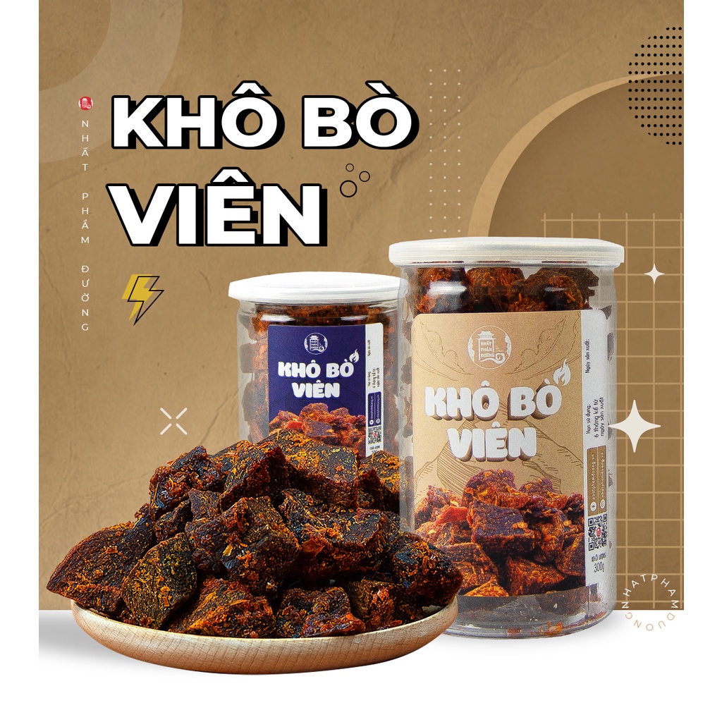 Khô bò viên 200g Nhất Phẩm Đường đồ ăn vặt thịt bò khô cay