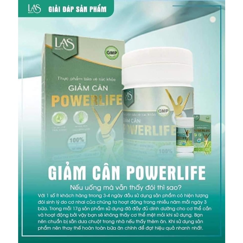 Sữa Tảo Giảm Cân POWERLIFE Hũ 260g Las Beauty Sữa Giảm Cân Nhanh Cấp Tốc 4-7 kg liệu trình