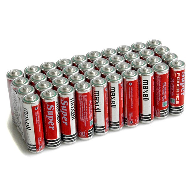 Pin Maxell Super Đỏ - Hộp 40 Viên Pin Tiểu AA (2A) 1.5V cao cấp bền gấp 8 lần pin thông thường, không bị chảy nước