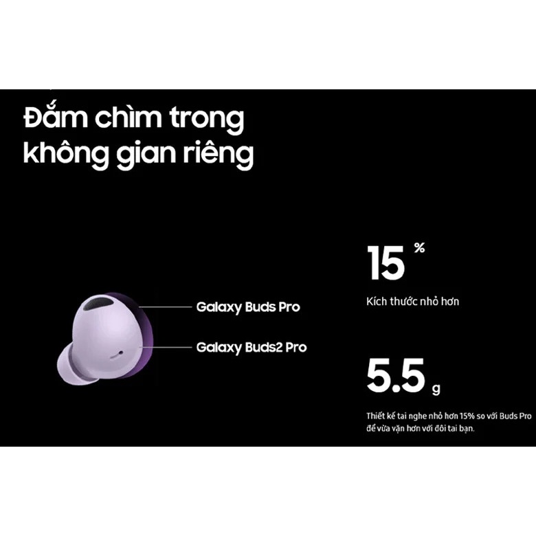 Tai nghe Không Dây Samsung Galaxy Buds2 Pro - Hàng Chính Hãng
